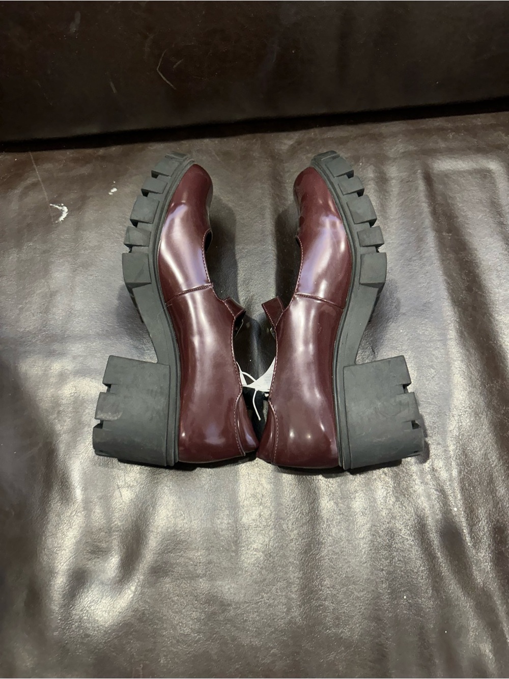Women’s Mary Jane Platform Shoes in Burgundy lug sole sz 8 - Picture 8 of 10